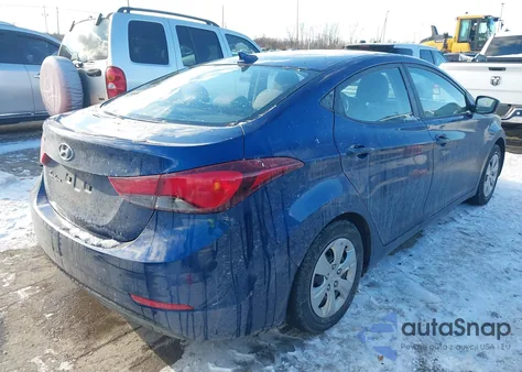 2016 Hyundai Elantra Se z USA, uszkodzony, nr VIN 5NPDH4AE8GH745281